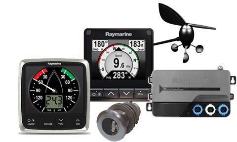 Raymarine T70331 i70s and i60 system pack, wind and multifunction displays, vane, converter and a transducer