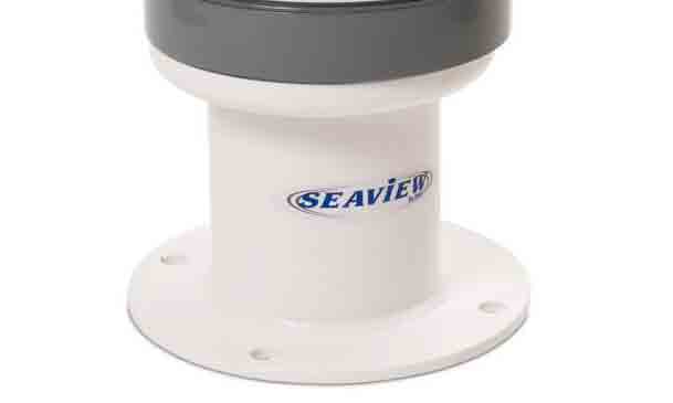 Seaview PM5-FMT-8 5 inch vertical camera mount for FLIR M-Series and Raymarine, white tubular mount with base plate