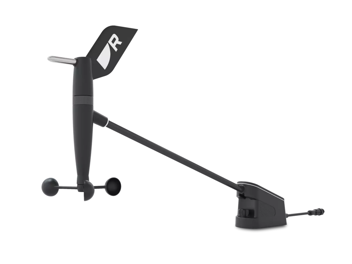 Raymarine E70670 RSW smart performance wind transducer short arm, black vane with R logo, cups and a short arm