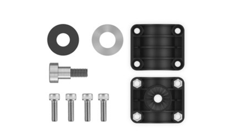 Garmin 010-12784-01 motor shaft mount for Panoptix LV32: two black clamp plates, bolt, screws and washers
