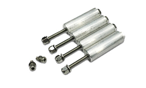 Raymarine A80482 RV-100 jack plate spacer kit, four threaded rods with grey spacer tubes, nuts and small fittings