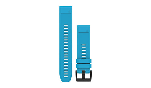 Garmin 010-12496-04 QuickFit 22 mm watch band in cirrus blue silicone with black buckle for quatix 5