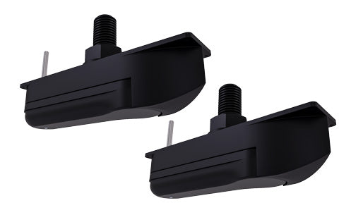 Raymarine T70448 HV-300THP pair of HV-300TH through hull transducers, two black bodies with threaded stems and studs
