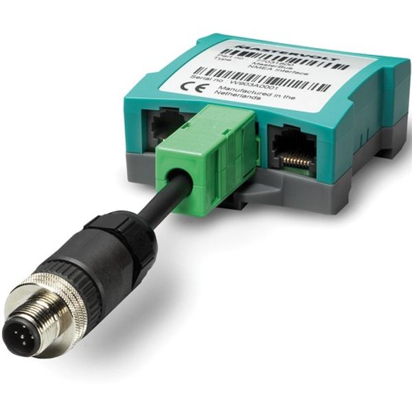 Mastervolt MasterBus NMEA2000 interface 77031800, module with RJ45 port, green terminal and M12 NMEA 2000 plug lead