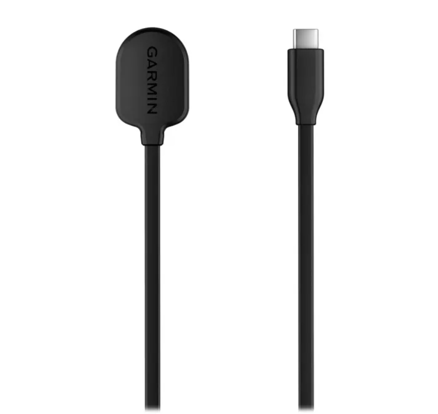 Garmin 010-13225-14 magnetic charger cable USB-C, black lead with round magnetic charging end