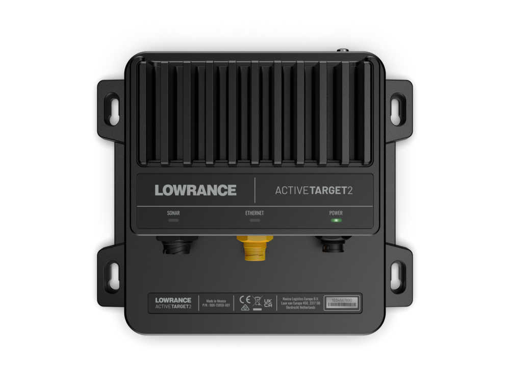 Lowrance 000-15961-001 ActiveTarget 2 module only, black module with ribbed top, three ports and mounting ears