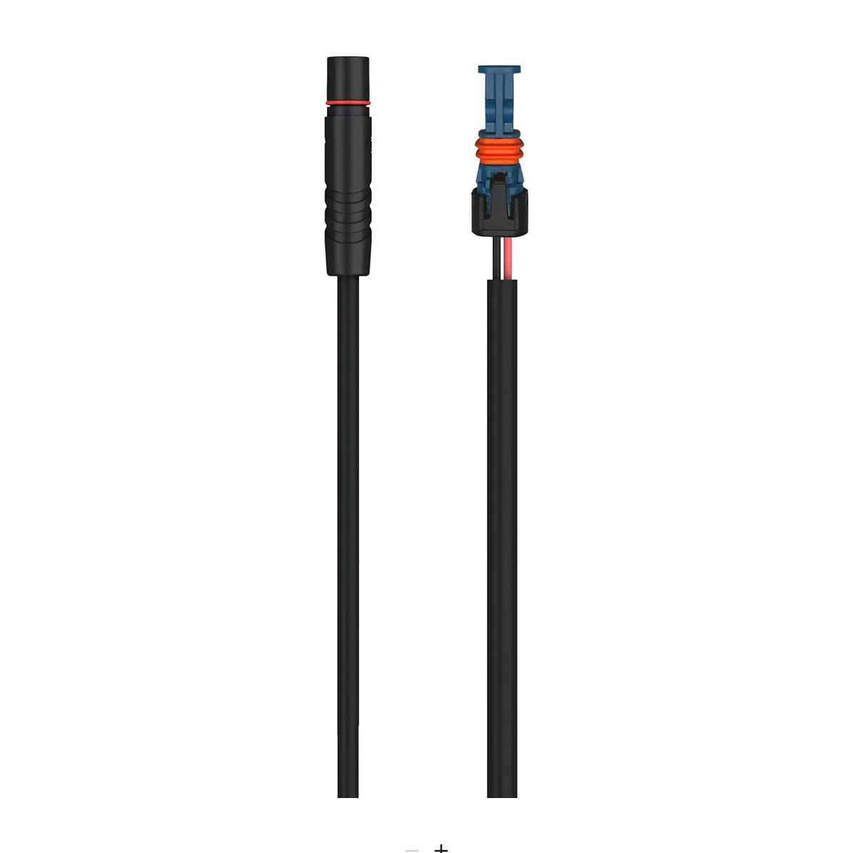 Garmin 010-13205-00 power mount cables, Bosch compatible, black leads with a blue-marked plug