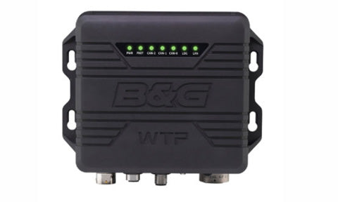 B&G WTP3 CPU unit 000-10313-001, black case front view with row of green status LEDs and connector ports below