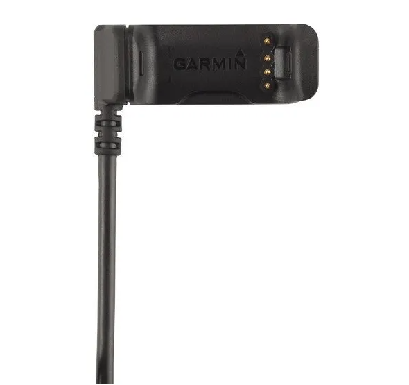 Garmin 010-12455-00 charging cable for vivoactive HR, black lead with a flat clip charging end
