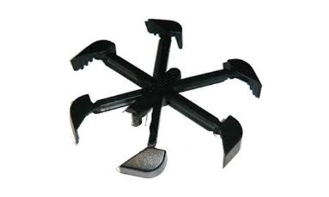 Simrad 22096630 mounting accessories kit for AP24, AP28 and IS20, black six-armed clip spider and a pad
