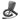 Icom HM-202 speaker microphone, grey body with ridged front and coiled cable ending in a round connector