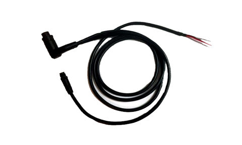Raymarine R70561 Axiom power cable 1.5 m right-angled with NMEA 2000, coiled black cable with right-angle plug and wires