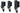 Quick FGBT18075240T00 BTQ185-75 bow thruster 75 kgf 24 V, three black thrusters with brackets and propellers