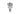 Rokk Mini RL-518 stainless 1/4 inch adapter screw with hexagonal top and M6 threaded stud, product close-up