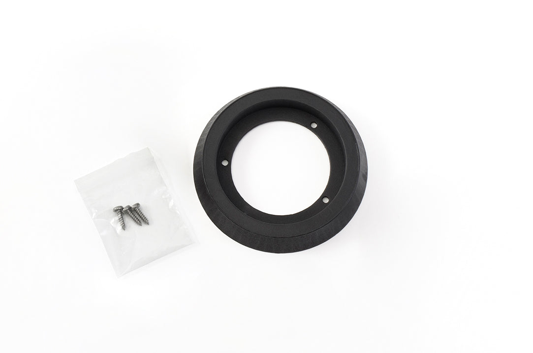 Scanstrut SC-CW-BZ black Rokk wireless bezel ring with a small bag of fixing screws beside it