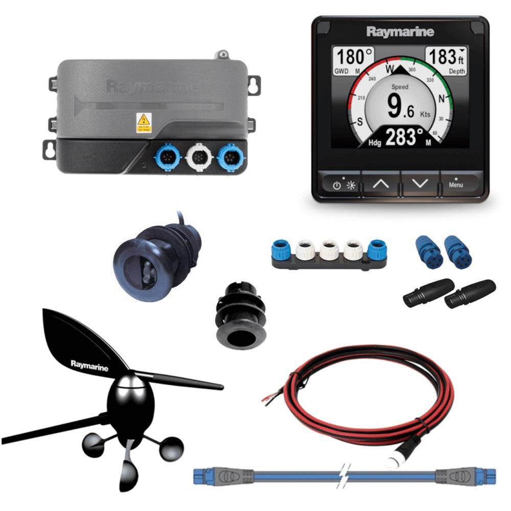 Raymarine T70586 i70s wind and DST twin transducer pack: display, wind vane, two transducers, converter and cables