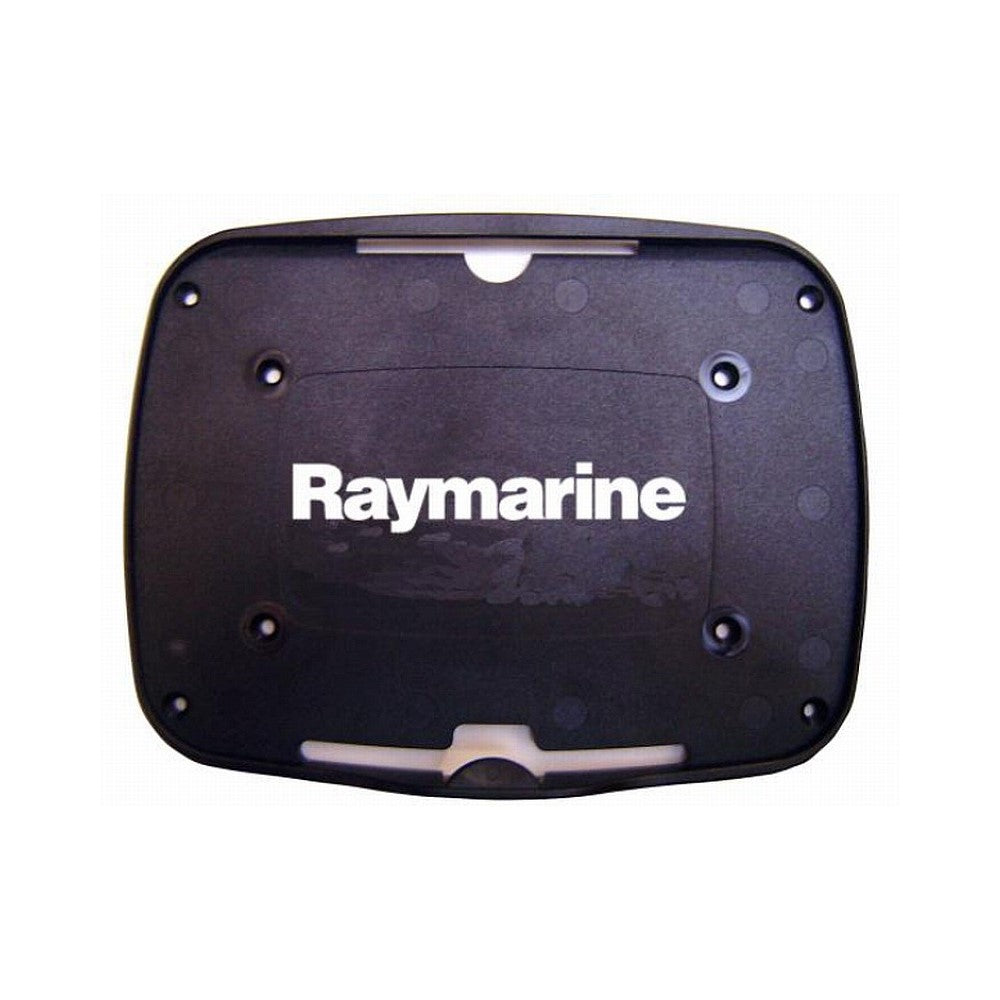 Racemaster TA070 cradle, dark navy plastic cradle with white Raymarine lettering and screw holes