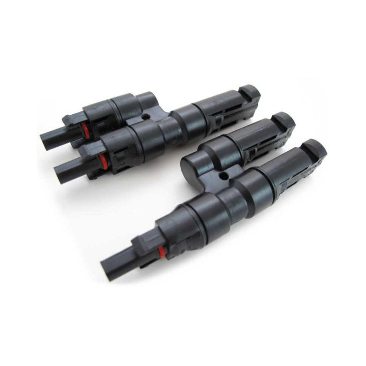 Victron SCA000100000 solar cable 1 m 4 mm MC4 M/F, three black MC4 connectors, two joined as branch pieces