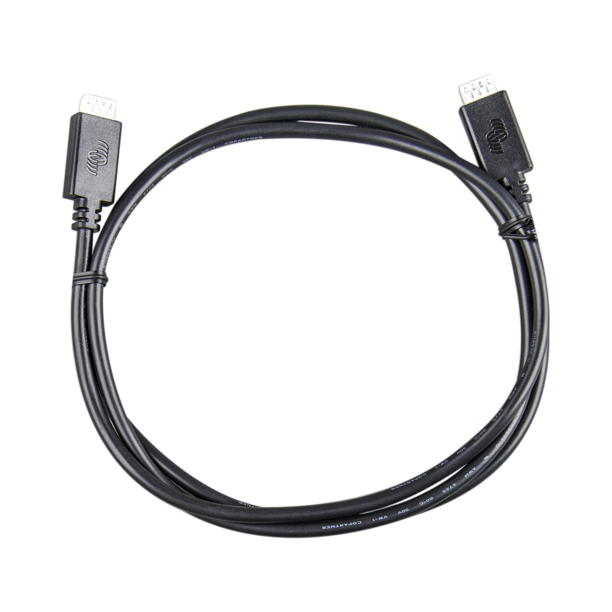 Victron ASS030530250 VE.Direct cable 5 m, coiled black cable with a small plug at each end