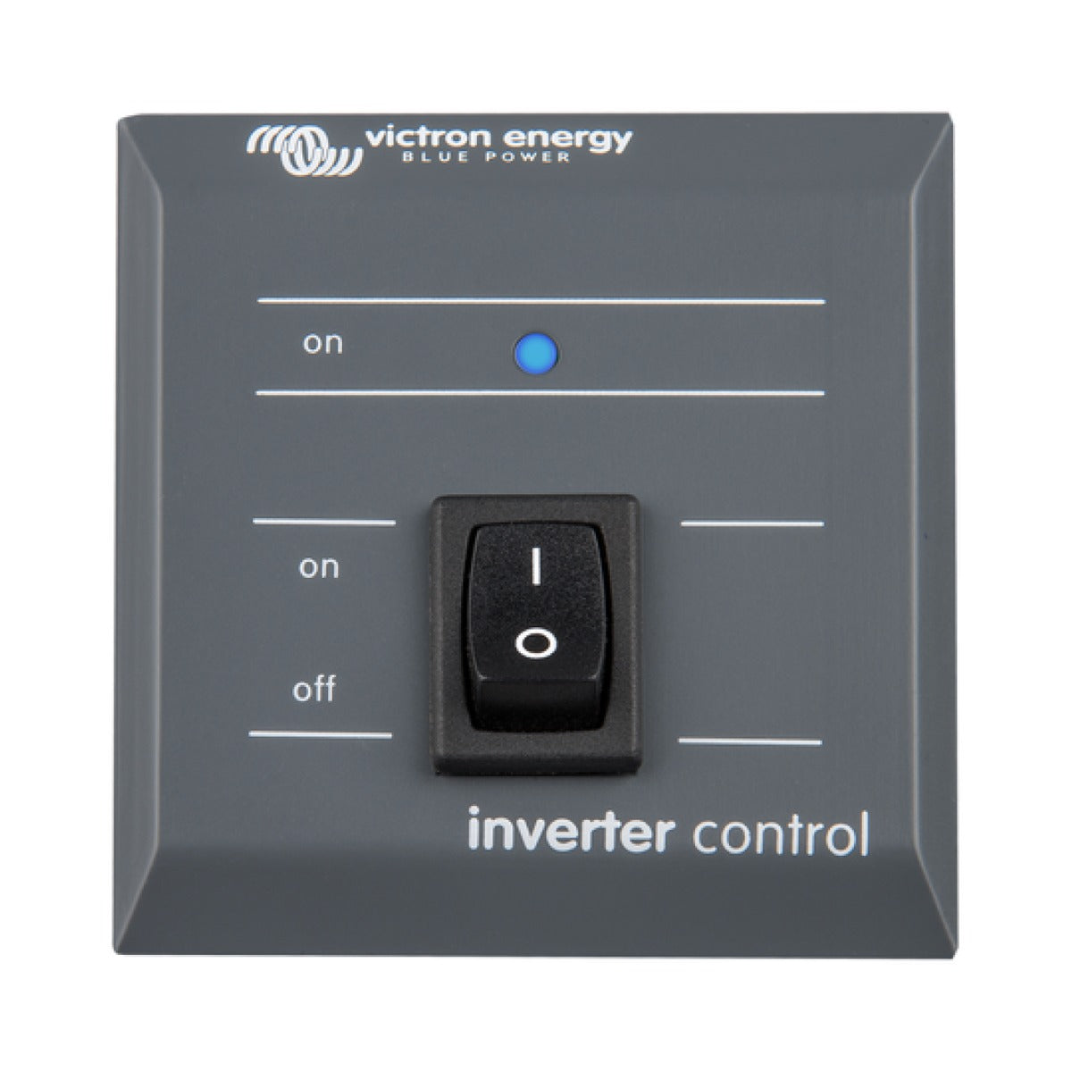 Victron REC040010210R inverter control VE.Direct remote panel, grey panel with a black rocker switch and an On/Off label