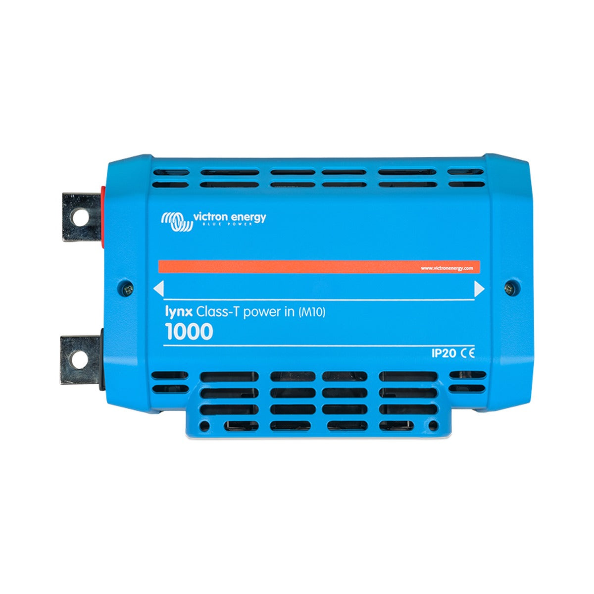 Victron LYN060404010 Lynx Class-T Power In, blue unit with red and black terminals and an orange band reading 1000