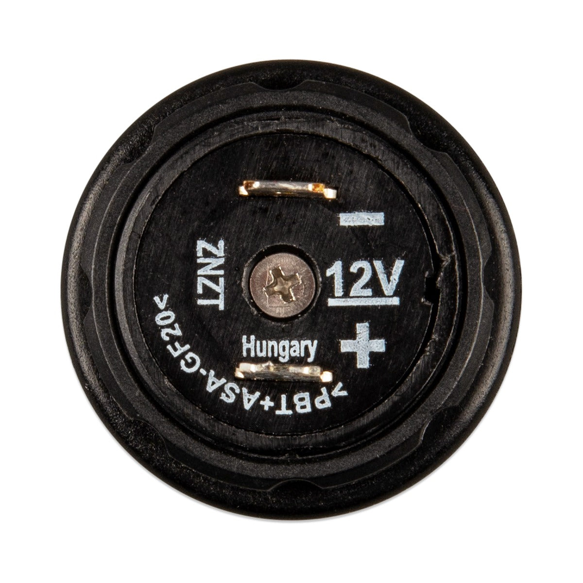 Victron BPC900520014 MagCode power port 12 V max 15 A, round black socket marked 12V with a plus sign