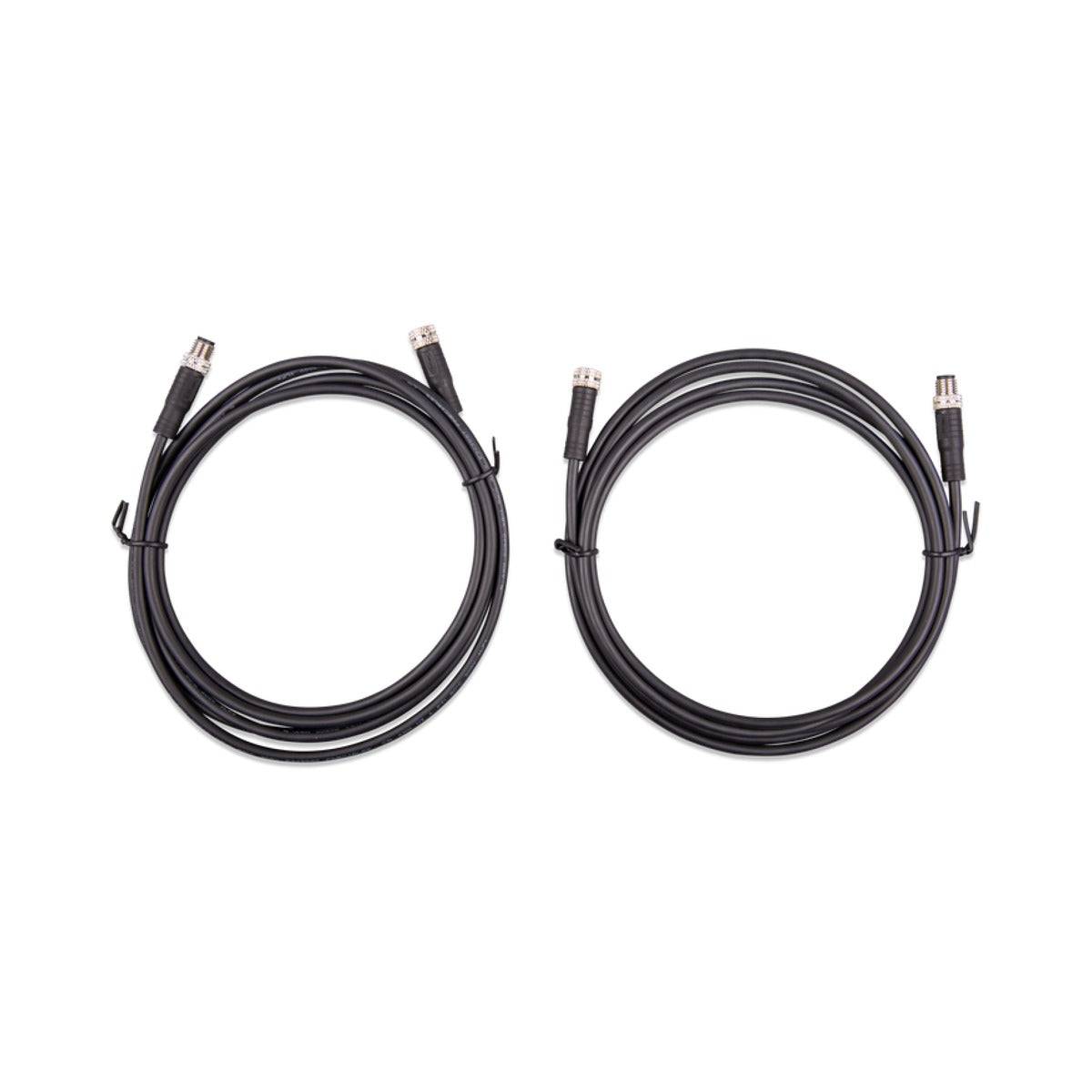 Victron ASS030560100 BMS extension cable 1 m, two coiled black cables with round plugs