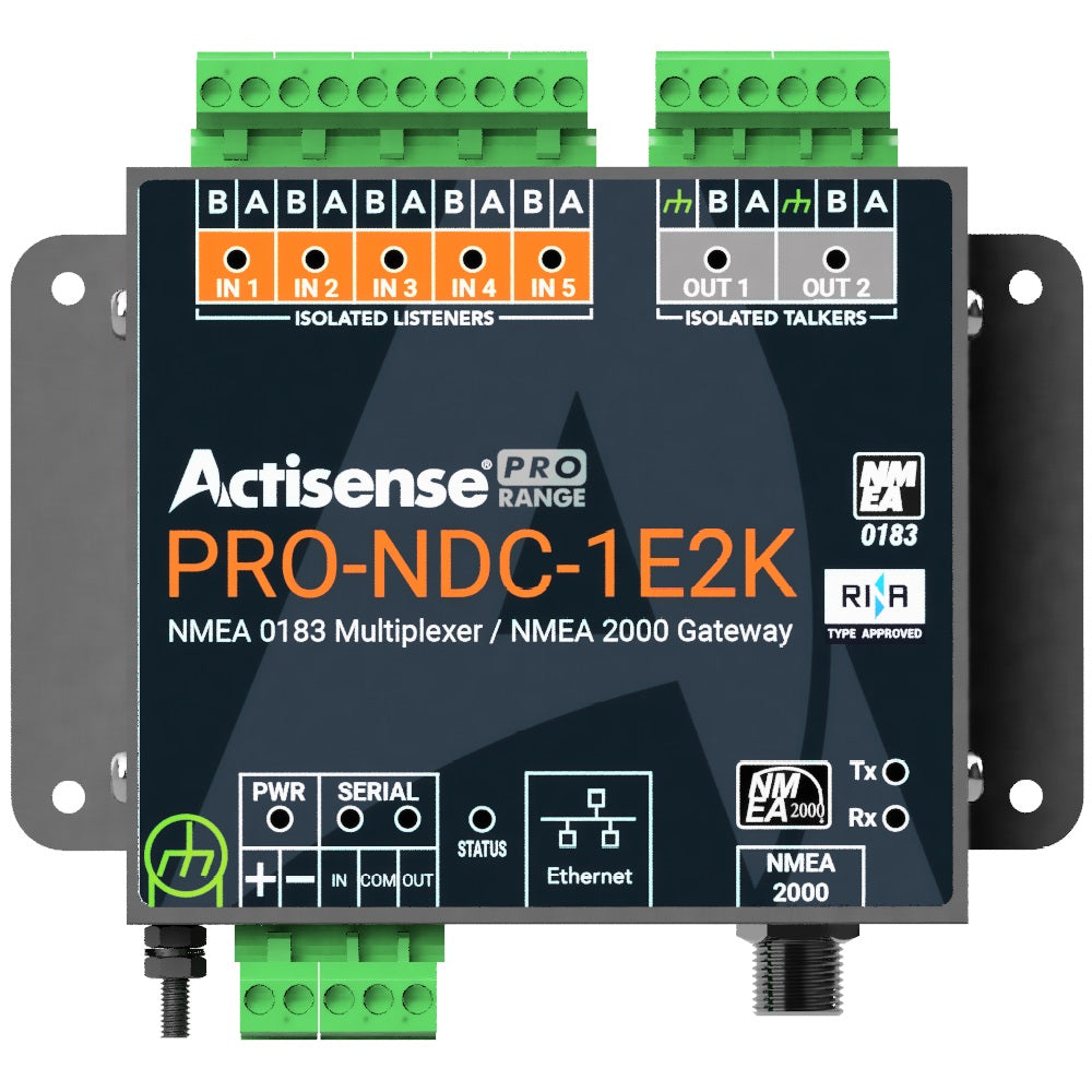 Actisense 5 inputs and 2 ISO-Drive outputs, Ethernet, NMEA 2000 and serial connections
