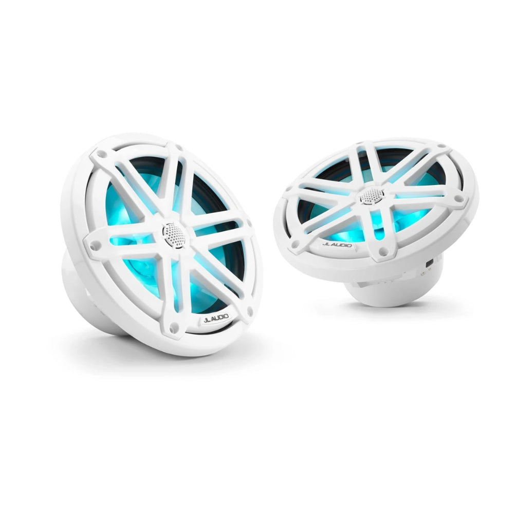 JL Audio® M3 Marine Speakers, 7.7" with LED and White sport grille