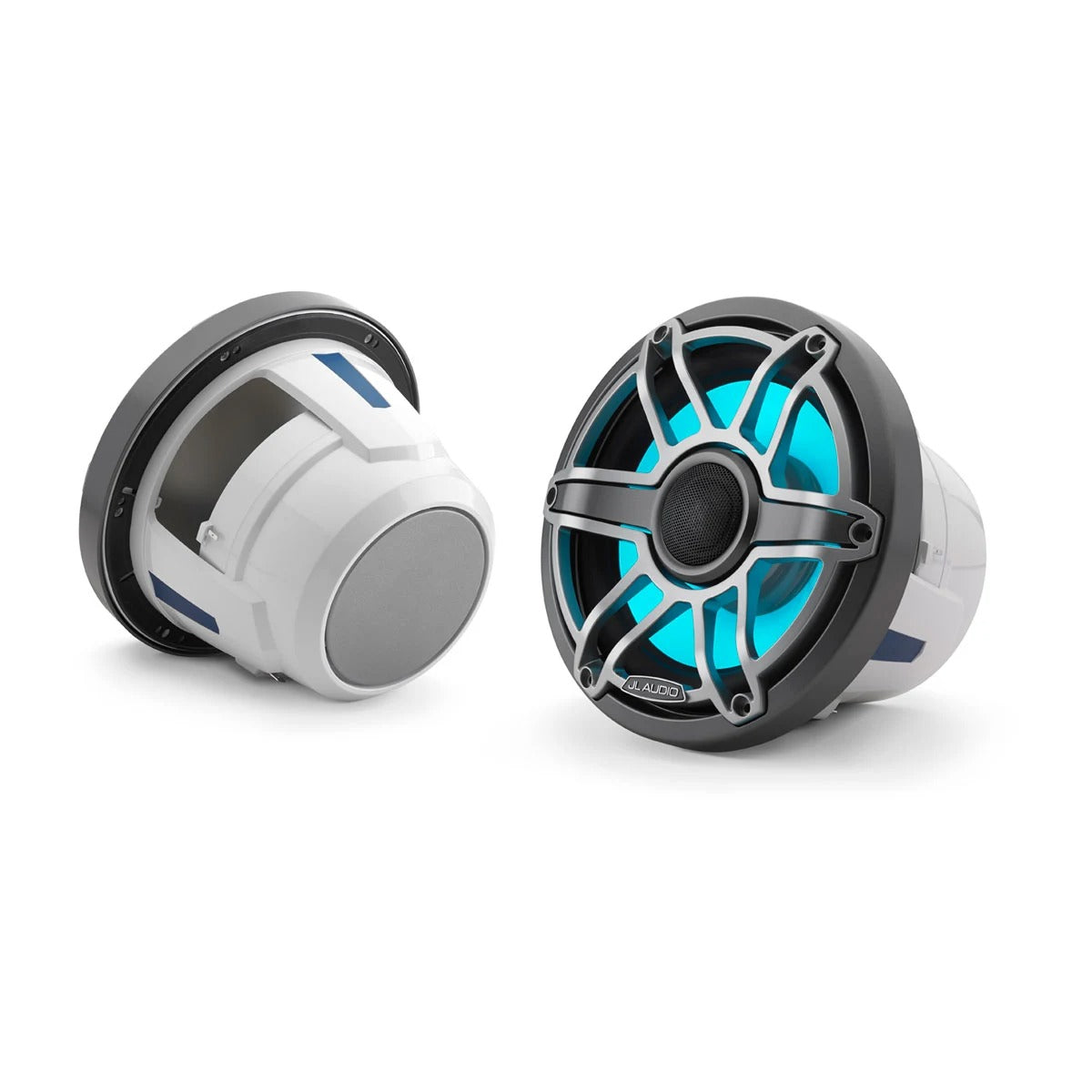 JL Audio® M6 Marine Speakers, 8.8" with LED and Titanium sport grille