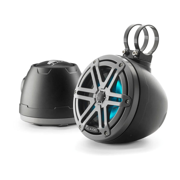 JL Audio® VeX™ Enclosed System, M3 6.5” with LED and Grey Sport Grille (M3-650VEX-Mb-S-Gm-i)