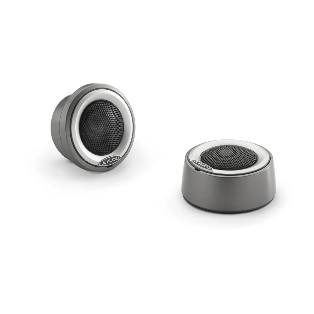 JL Audio® M6 Marine Component Tweeter, 1" with grey mounting cups and titanium trim ring