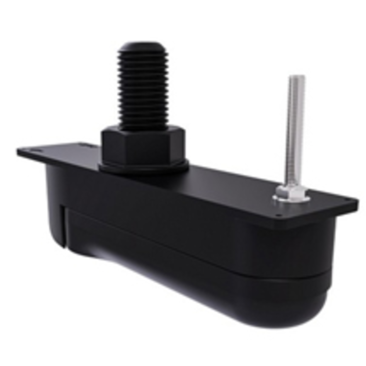 Raymarine HV-300 HyperVision plastic through hull transducer R70725, angled view of the port transducer body
