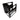 Raymarine T137 slug mast bracket 1 up, black steel bracket with white Raymarine lettering, close view