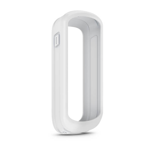 Garmin white silicone protective case 010-13250-01, front view of the open case frame on white