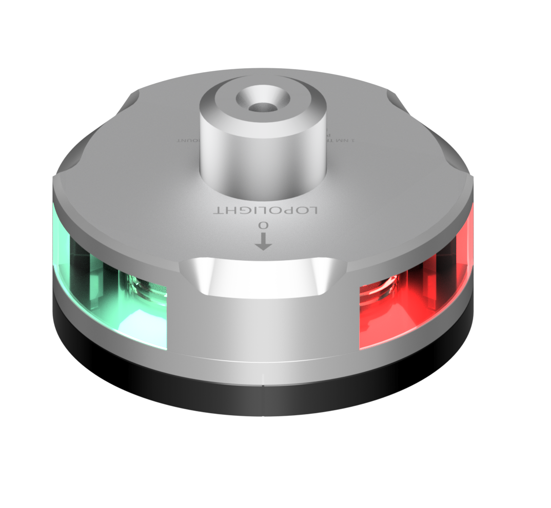 Lopolight NL101-005W-FB Tricolour with Windex Mount+light, Silver with FB Base