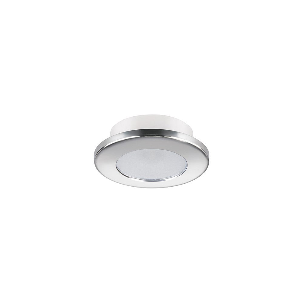 Quick FASP3352X11CA00 TED C IP daylight 2 W LED downlight stainless steel IP66, round flush light with a pale lens