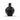 Garmin small nose cone 010-12832-20 for GT54 transducers, front view of the black cone with two screw holes