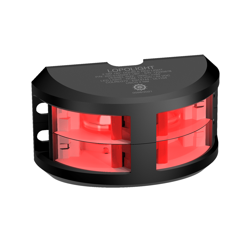 Lopolight NL200-016G2ST-B 20M 2nm 180° Red, Double, Black Anodized