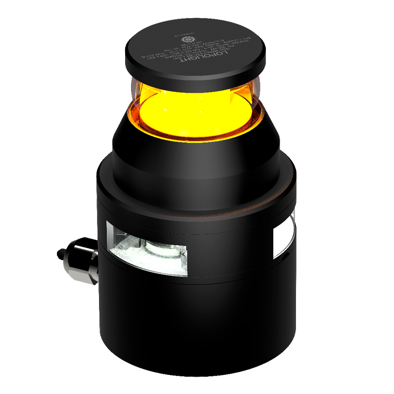 Lopolight NL200-062-012G2-B 6nm Amber strobe+2nm 360° White, Horizontal Mount, 0.7m