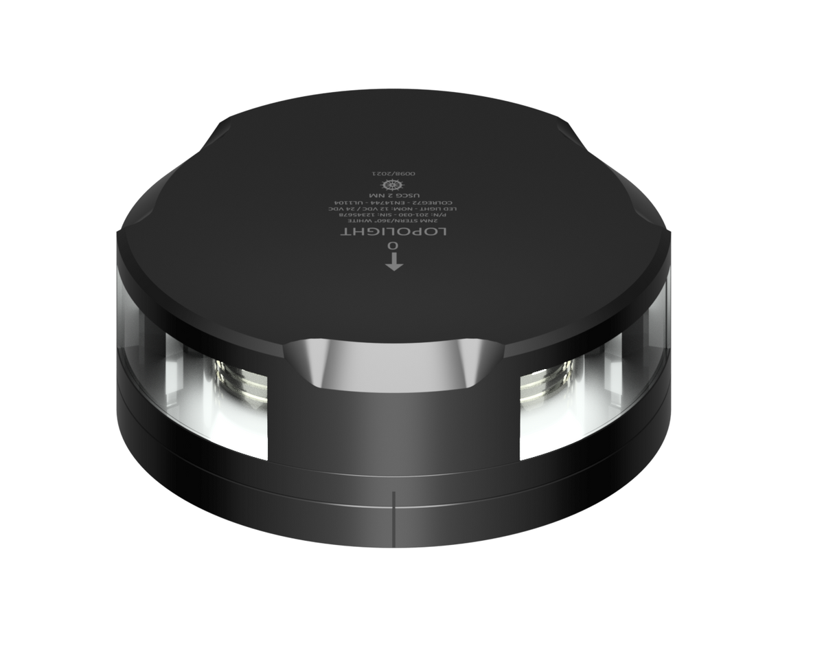 Lopolight NL201-030-FB-B 2nm Stern/360° White, Silver - Sailboat with FB Base