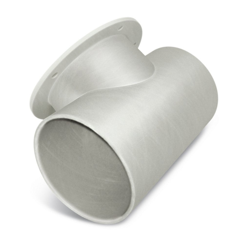 Quick FGTLPV140000A00 stern thruster tunnel 140 mm BMC, pale grey GRP T-shaped tube with a flange