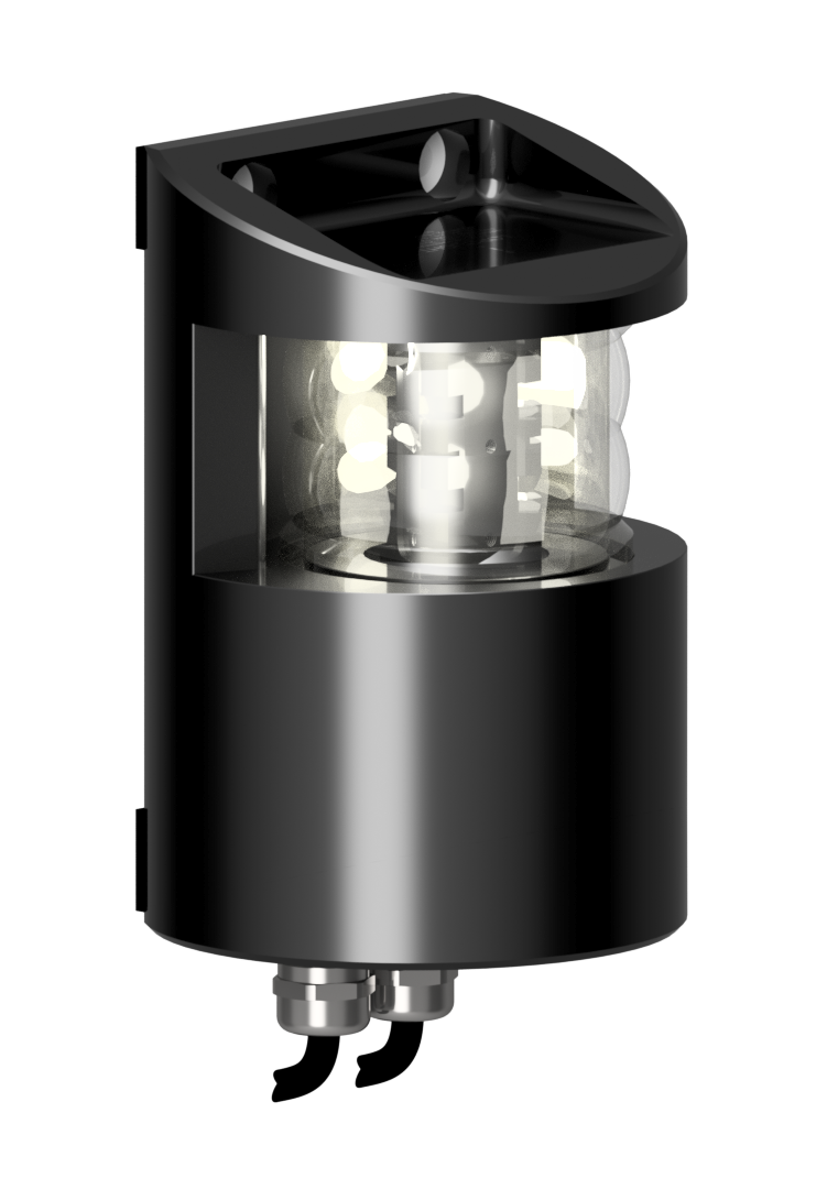 Lopolight NL300-039-B-CD 225° Masthead, Double Light, Cable Down with 0.7m Cable, Black