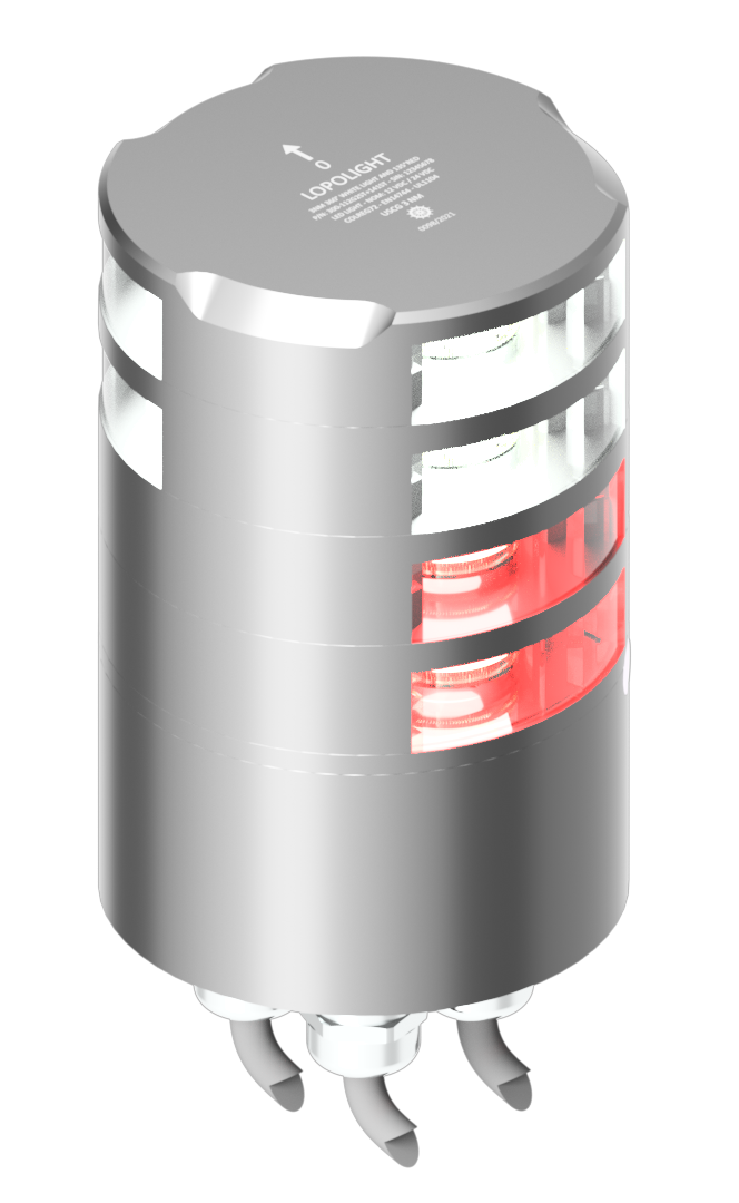 Lopolight NL300-112G2ST+141ST-CD 3nm 360° White, Double + 135° Suez Stop Light, Double