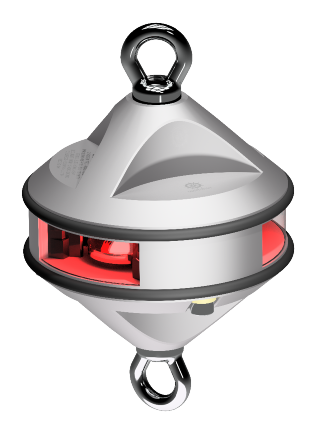 Lopolight NL300-114G2-H1C-P 3nm 360° Red, Hoist, Silver Anodized