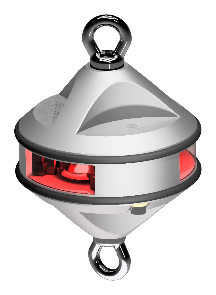 Lopolight NL300-114G2-H1C 3nm 360° Red, Hoist, Silver Anodized