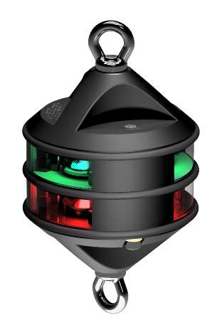 Lopolight NL300-114+15G2-H2C-B-P 3nm 360° Red/Green, Hoist, Black Anodized (lopolight.com image)