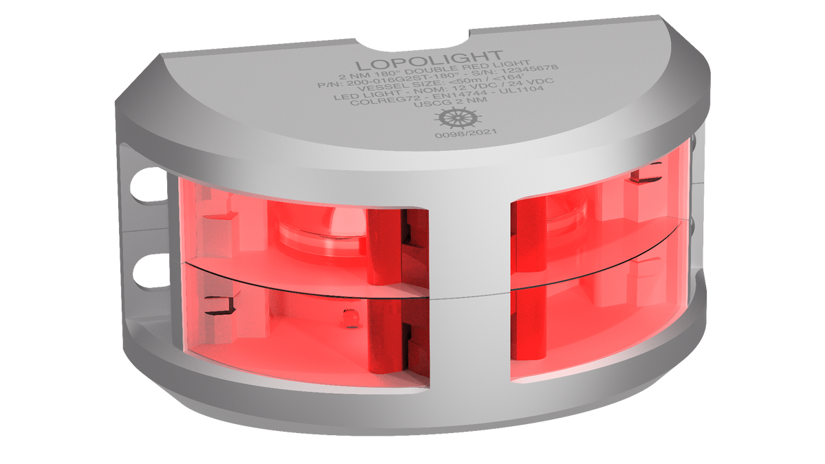 Lopolight NL300-116G2ST 6M 3nm 180° Red, Double, Silver Anodized