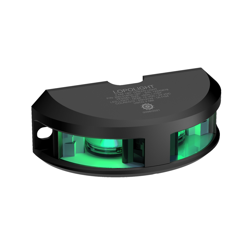 Lopolight NL300-118G2-B 3nm 180° Green, Vertical Mount with 0.7m Cable, Black
