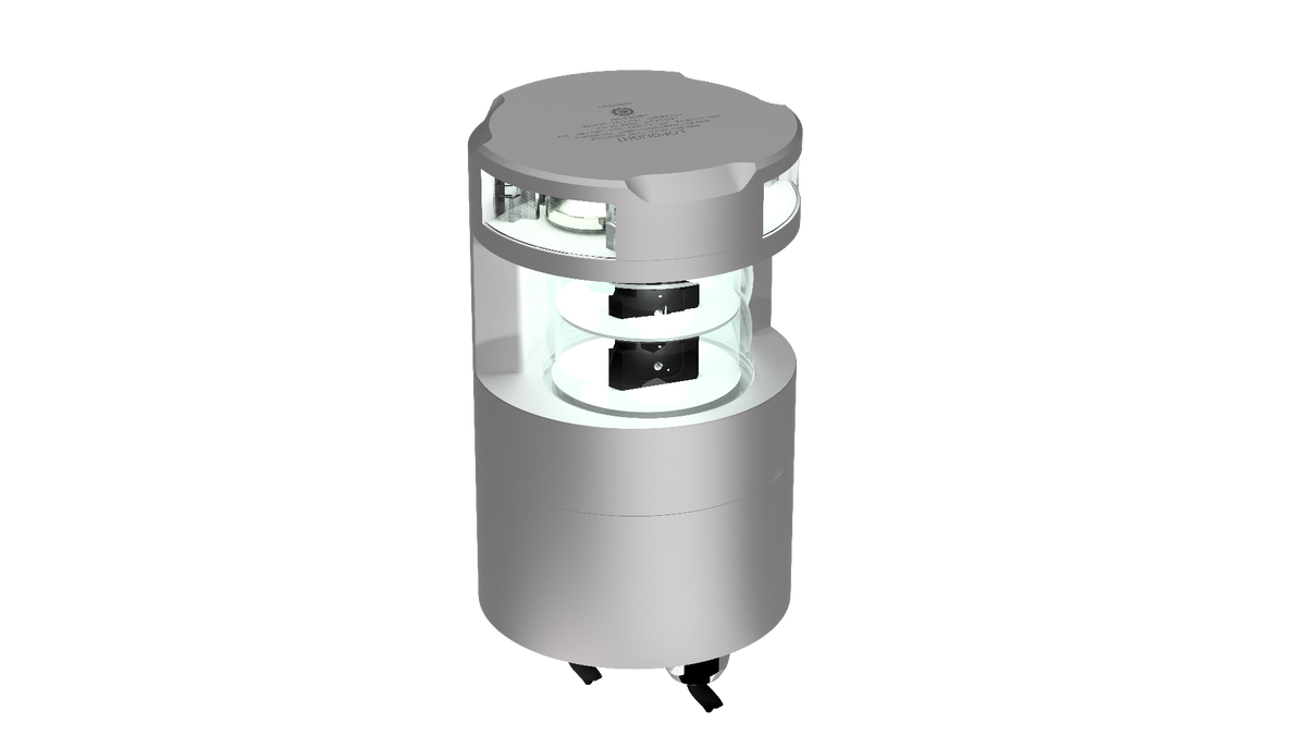 Lopolight NL300-138+300-112G2 225° Masthead Double Light with Single Anchor, CD Alu Base, Anchor Light